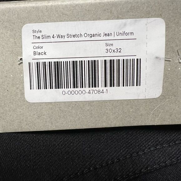 Everlane The Slim 4-Way Stretch Organic Jean | Uniform Black Mens Size 30x32 NWT - Picture 9 of 11